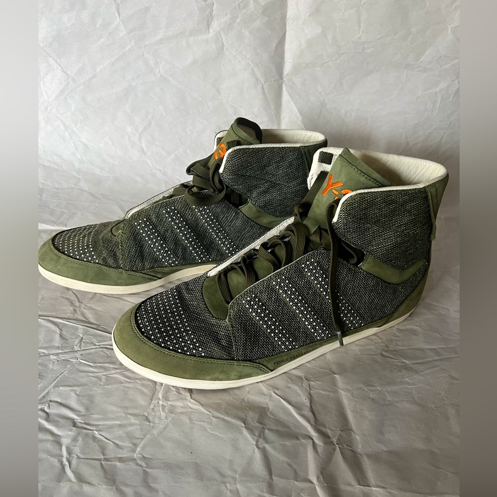 Adidas Y-3 hi tops, forest green men 10.5